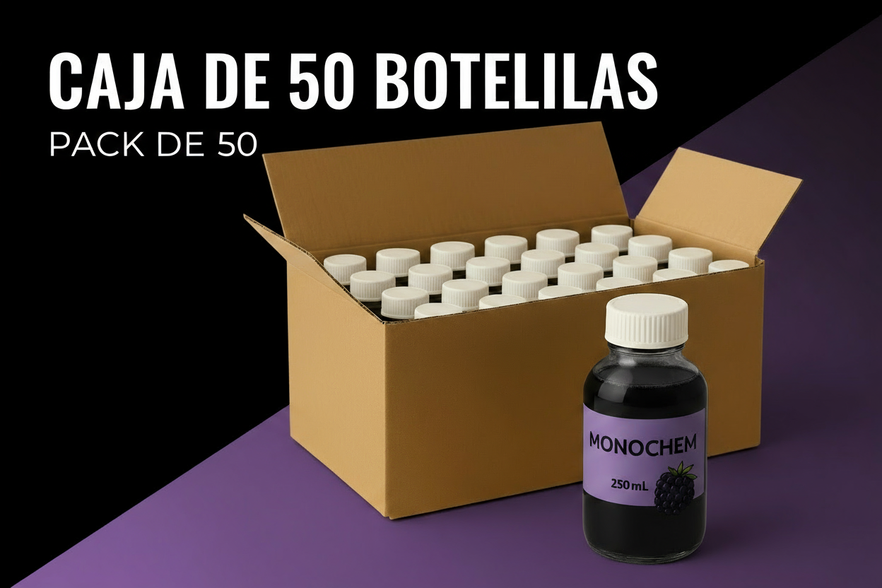 Banner promocional Monochem caja de 50 botellas