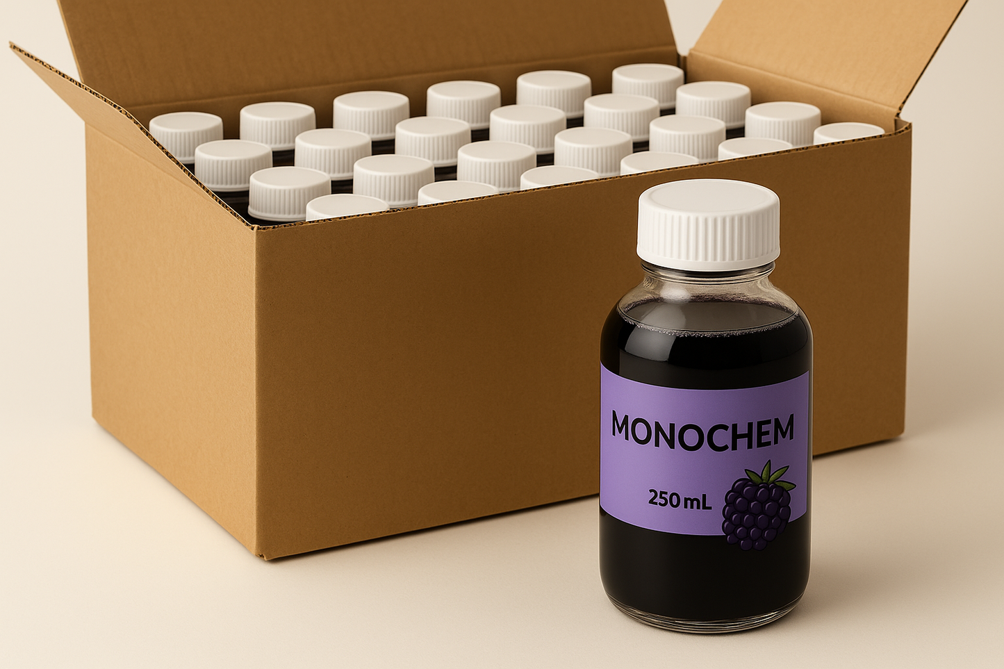 Monochem con solo tapas visibles en la caja