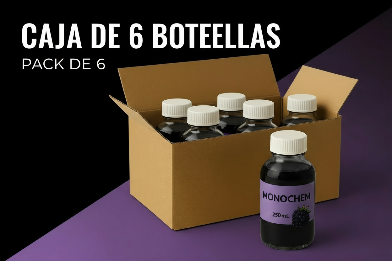 Banner promocional Monochem caja de 6 botellas